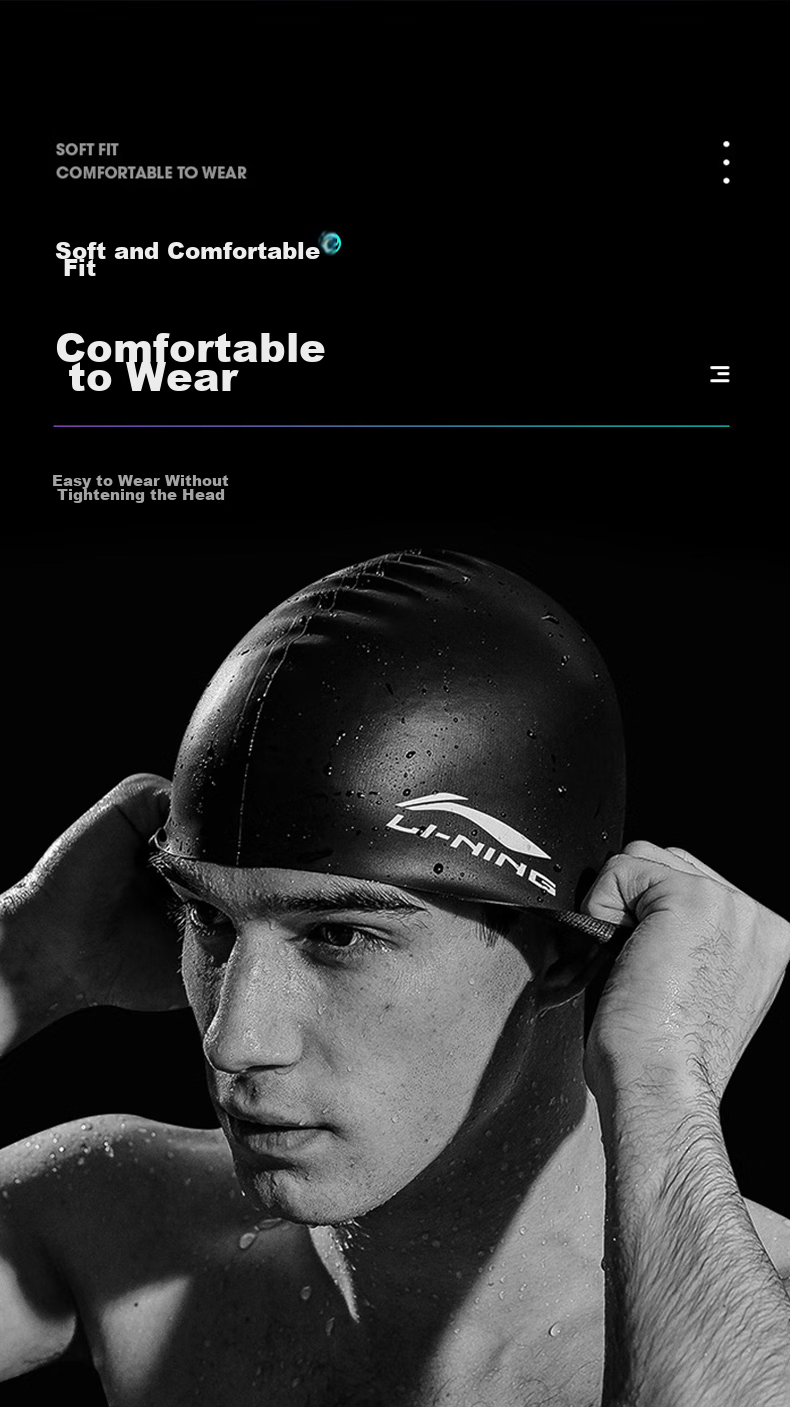 LI-NING Men's Swim Trunks Goggles and Swim Cap Set Professional Comfortable Quick-Dry Swimming Set 627 Set 400 Degree 3XL 20