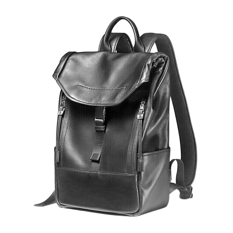 BVP Genuine Leather Backpack for Men, Top-Grain Cowhide, Trendy Lightweight Luxury Large-Capacity Business Laptop Bag, Birthday Gift