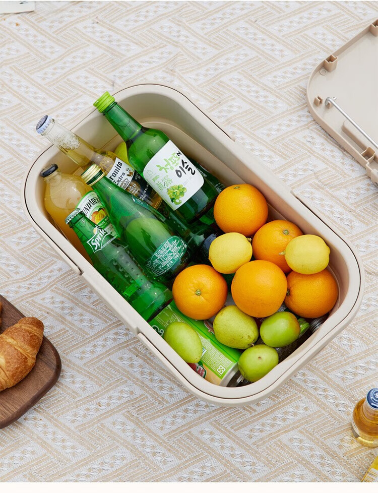 TAN XIAN ZHE Camping Storage Box, Outdoor Foldable Car Trunk Organizer, Camping Car Storage Box with Wooden Lid 6