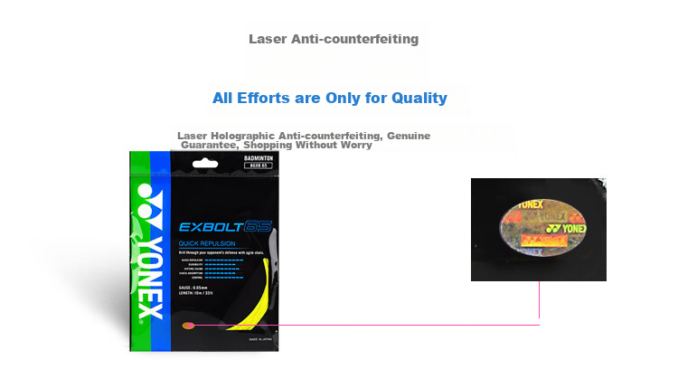 YONEX Badminton String, High Elasticity, Imported from Japan, Suitable for Competition And Training, Durable, BGXB65-004, Yellow 5