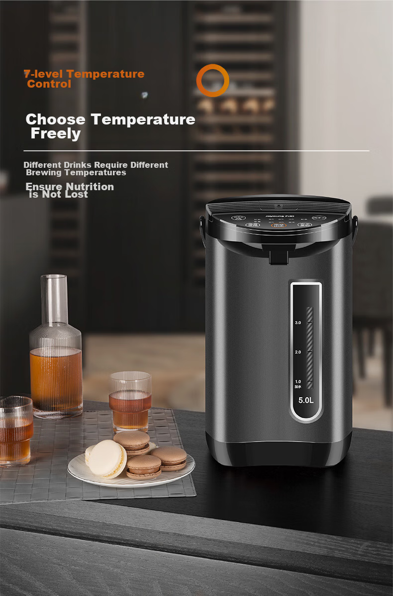 Joyoung Electric Hot Water Dispenser, 5L Capacity, Seven Temperature Settings, 304 Stainless Steel Inner Tank, No Glue Constant Temperature Electric Kettle, Model K50-P611 4