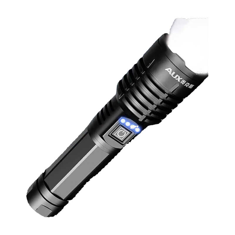 Aokesi High-Power Flashlight, Ultra-Bright Outdoor Zoomable Long-Range Rechargeable Multi-Functional Waterproof Portable Long Battery Life for Home Use