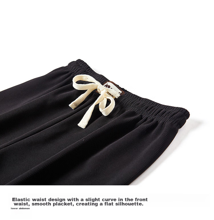 Dme [Refined Light Urban Draping Pants] Spring And Autumn Lightweight Elastic Waist Long Pants for Women, Casual Trousers 6