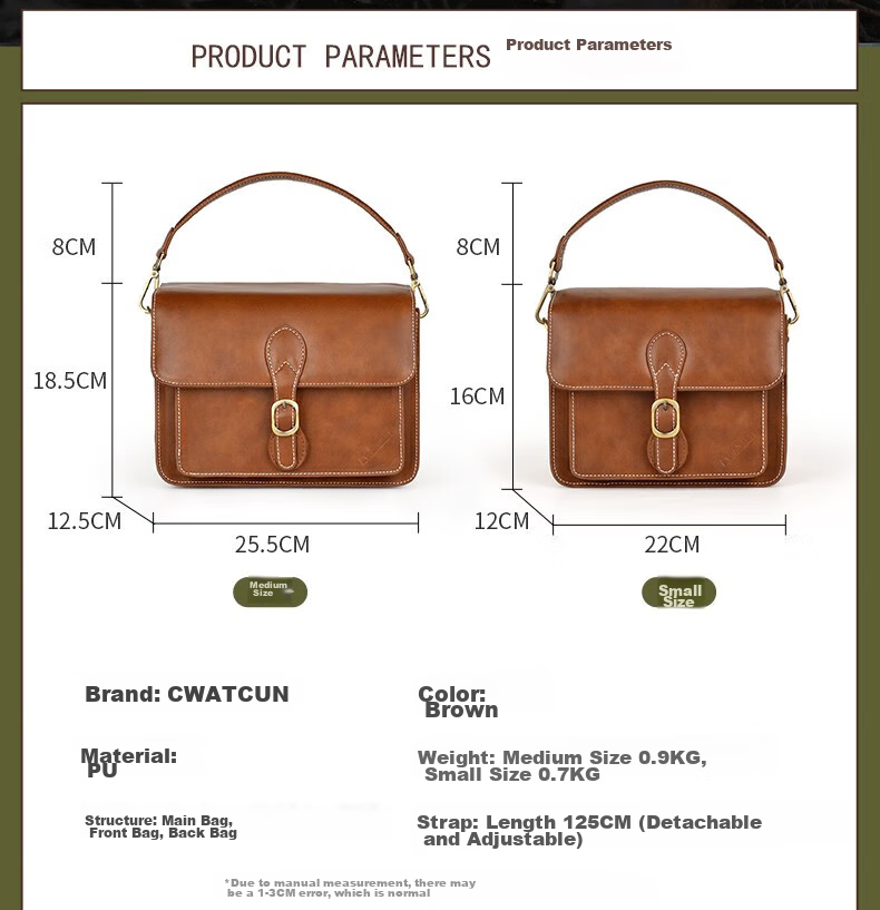 CWATCUN Shoulder Camera Bag, Photography Bag, Crossbody Handheld Vintage Women's Camera Bag, Mirrorless DSLR Handmade Sewn Commuter Bag 4