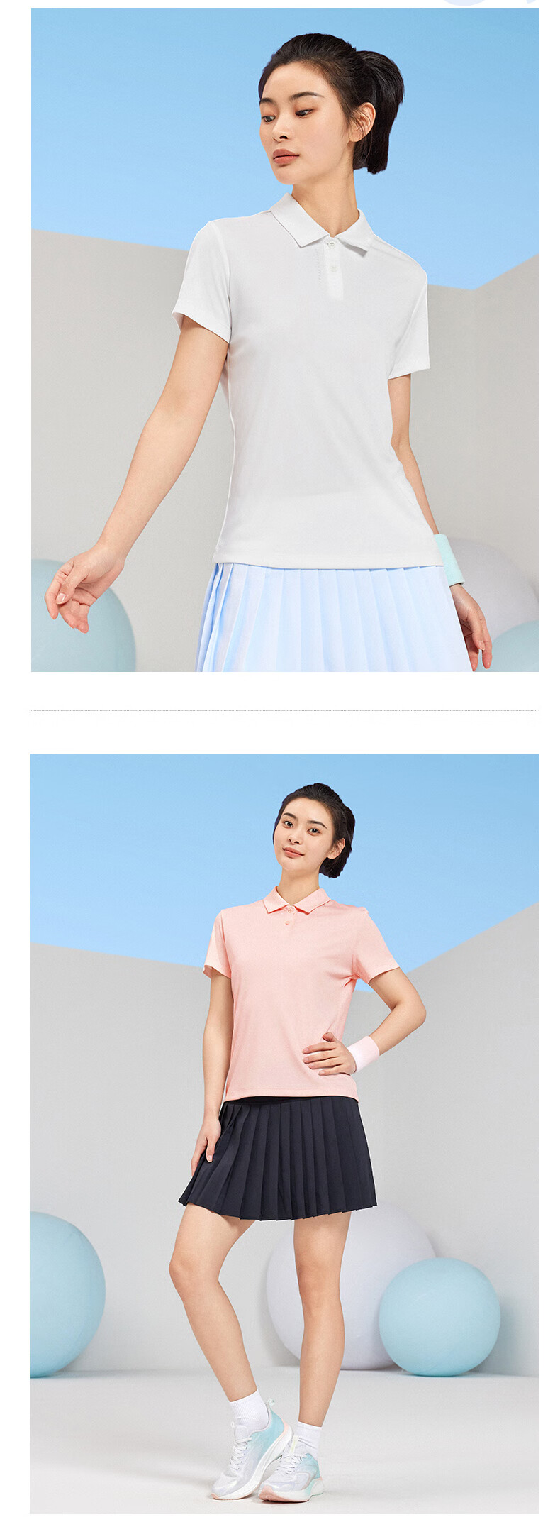 QIAODAN POLO Shirt, Women's T-Shirt, Comfortable Business Casual, Summer Quick-Dry Short Sleeve, Ladies' Sports Top 7