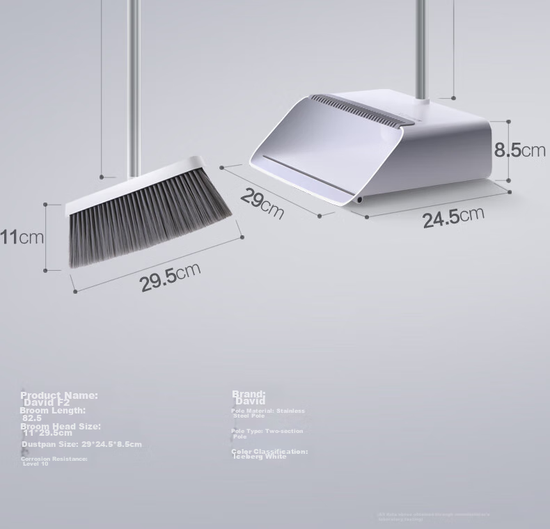 Dawei Broom And Dustpan Set, Lightweight And Stylish, Upgraded Large Bristle Broom And Dustpan, High-Capacity F7 Model 6