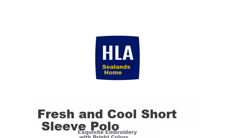 HLA Short-Sleeve Polo Shirt for Men, Contrasting Color Cool-Feeling Large Size Lapel Short Sleeve for Summer 1