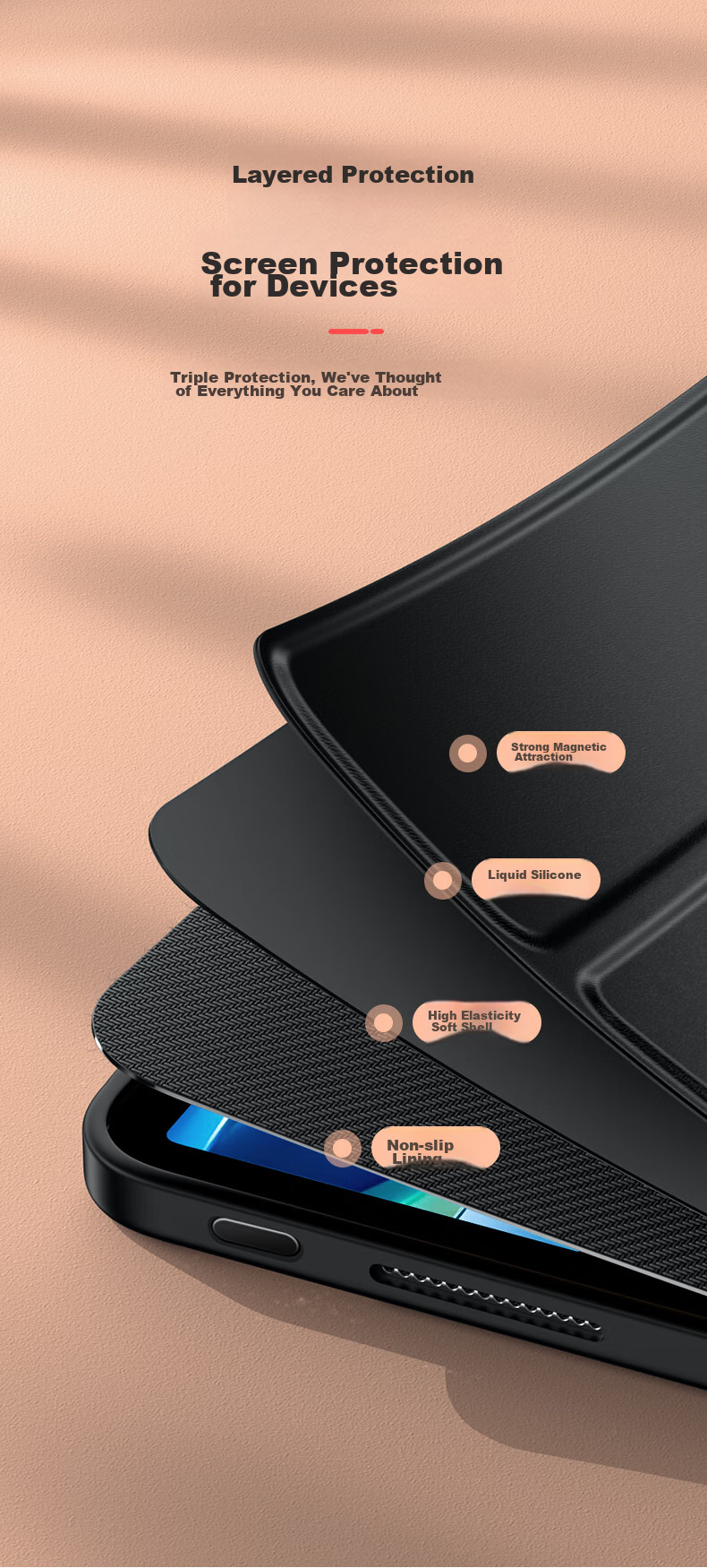 CangHua Protective Case for Vivo Pad Air, 11.5-Inch, 2024 IQOO Pad Air Tablet Case, Foldable Stand, Full Protection, Shockproof Cover for Laptop 7
