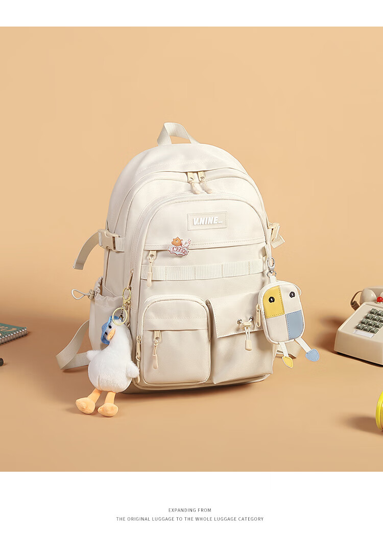 V.NINE Backpack for Middle And High School Students, Unisex Laptop Bag 14/15.6 Inch, College Student Travel Backpack 20