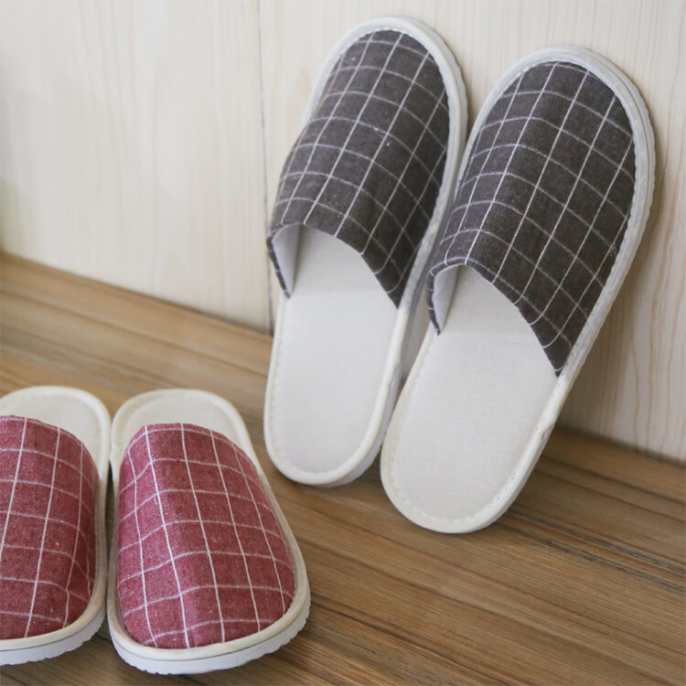 Banzheni Disposable Slippers for Guests, Floor Slippers, Unisex Travel Business Hotel Beauty Salon Non-Slip Linen Cotton Slippers, Mixed Colors, 6 Pairs 16