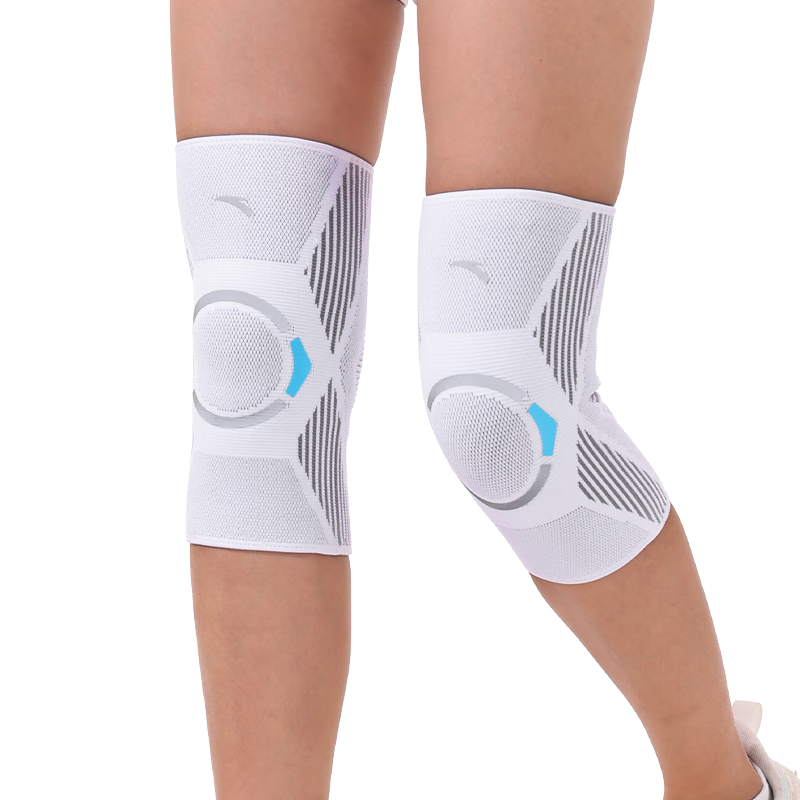 ANTA Sports Knee Brace for Basketball Running, Men Women Badminton Hiking, Warm Knee Joint Protector Meniscus, White And Gray, Size M