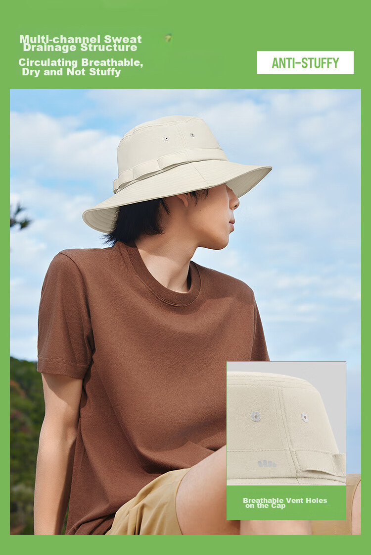 Beneunder Sun Hat for Men, Fisherman Hat, Breathable Sun Protection Cap, Outdoor Hiking Hat, Fishing Water-Resistant Hat TS013 12