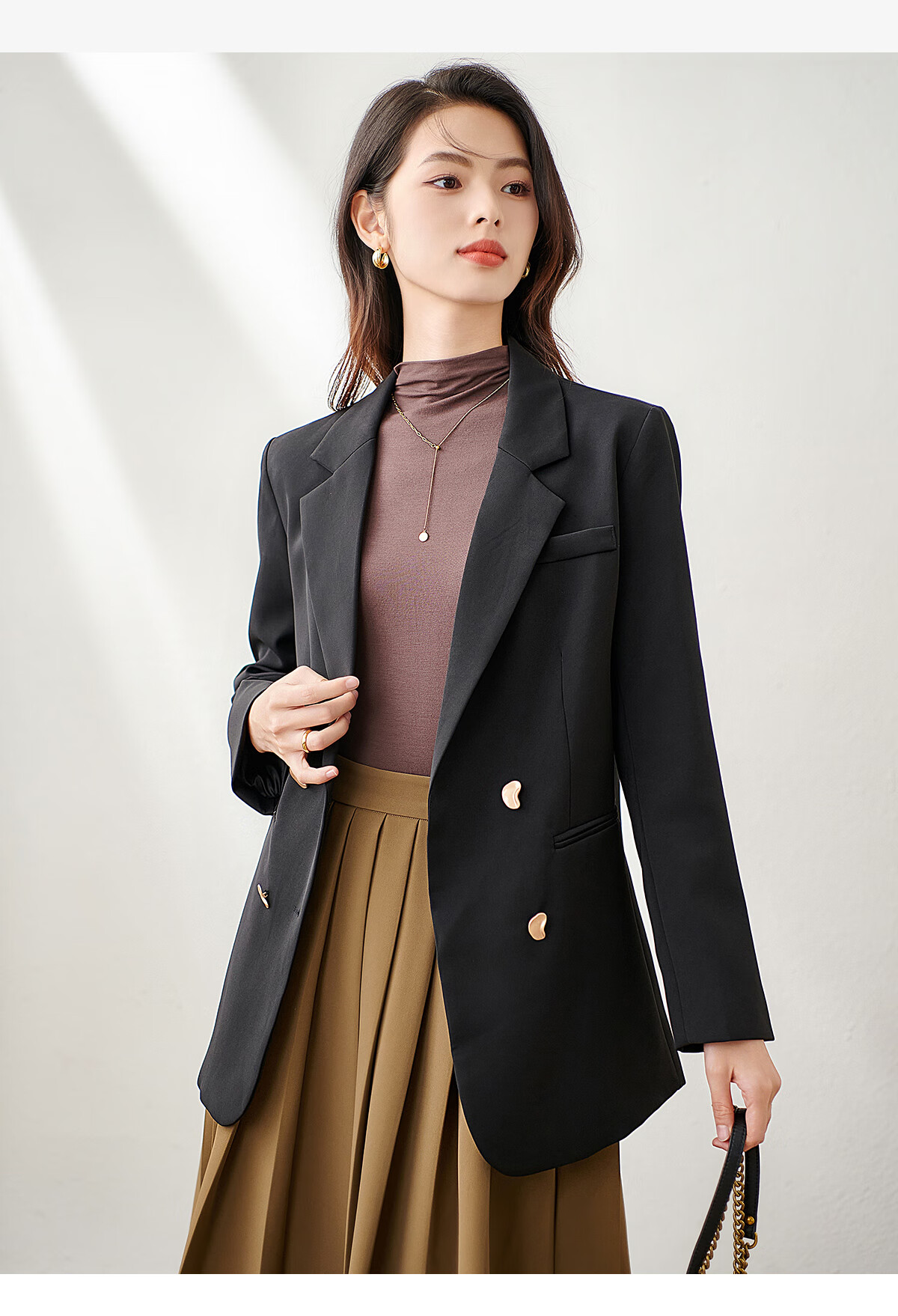 Chushen Spring And Autumn Women's Suit Jacket, Retro High-End Fashion Elegant Commuter Casual Coat Outerwear S143U6009 5