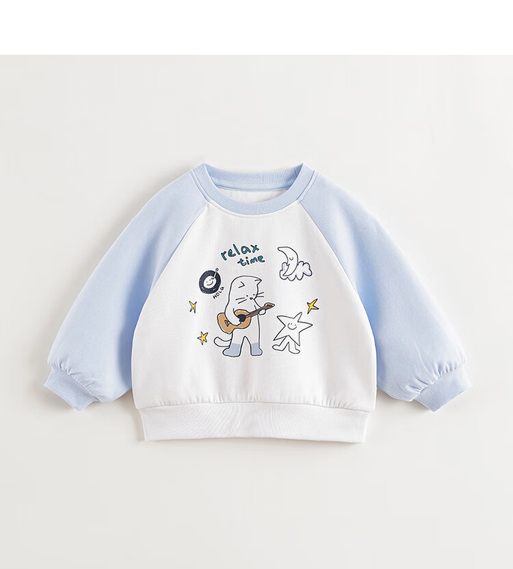 MARC&JANIE Boys' Graffiti Color Block Sweatshirt, Children's Loose Top, Spring 2025 Baby Outfit, 250032 1