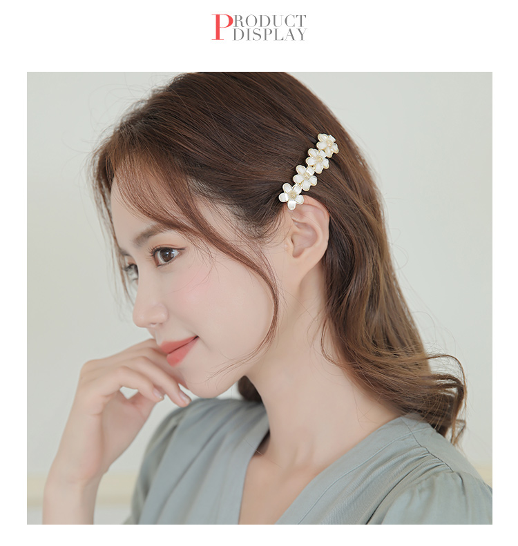 CHIMERA Simple Flower Hair Clip, Half-Updo Barrette, Horizontal Hairpin, High-End Hair Accessory for Women, Birthday Gift for Girls 9
