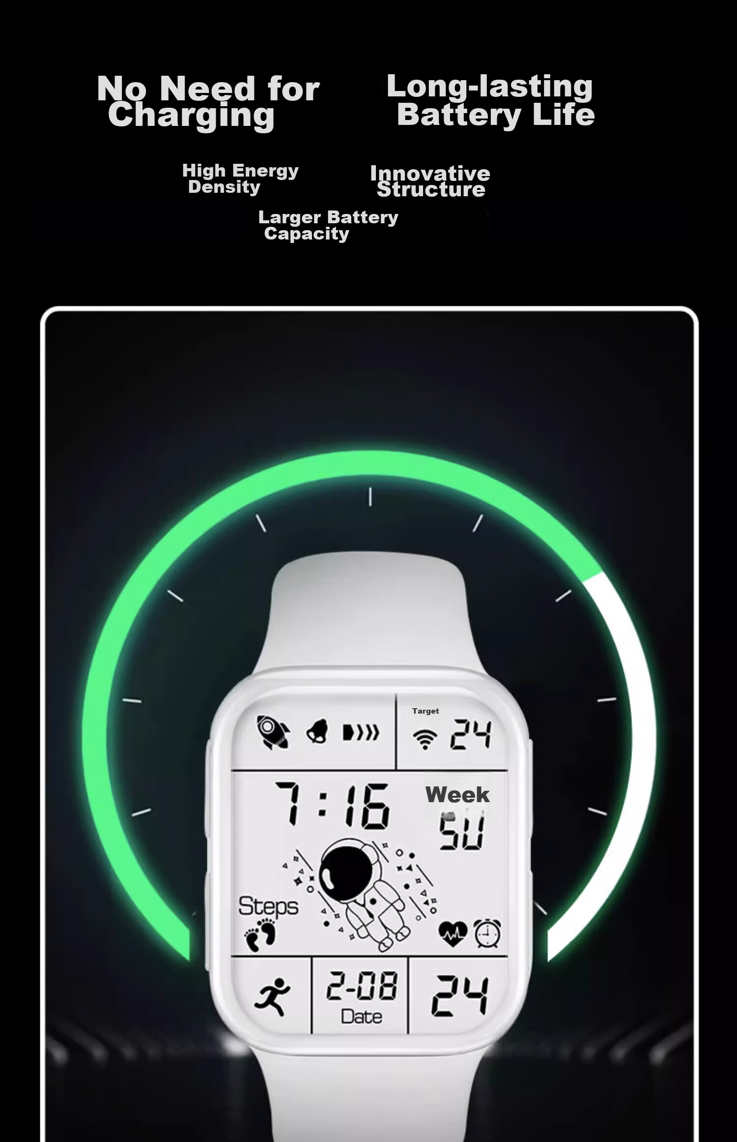 MAX-G Full-Screen Watch for Teenagers, Middle School Students, Girls, Boys, Electronic Watch with Waterproof, Luminous, Multifunctional Sports Design for Childre 14