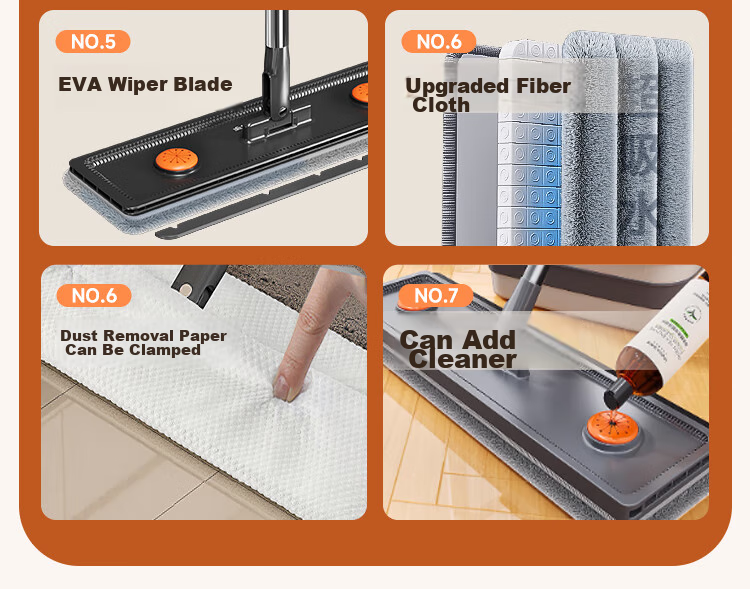 Jiabangshou 40cm Mop with Original Cloth, Squeegee [40 Styles with Original Cloth] *2 2
