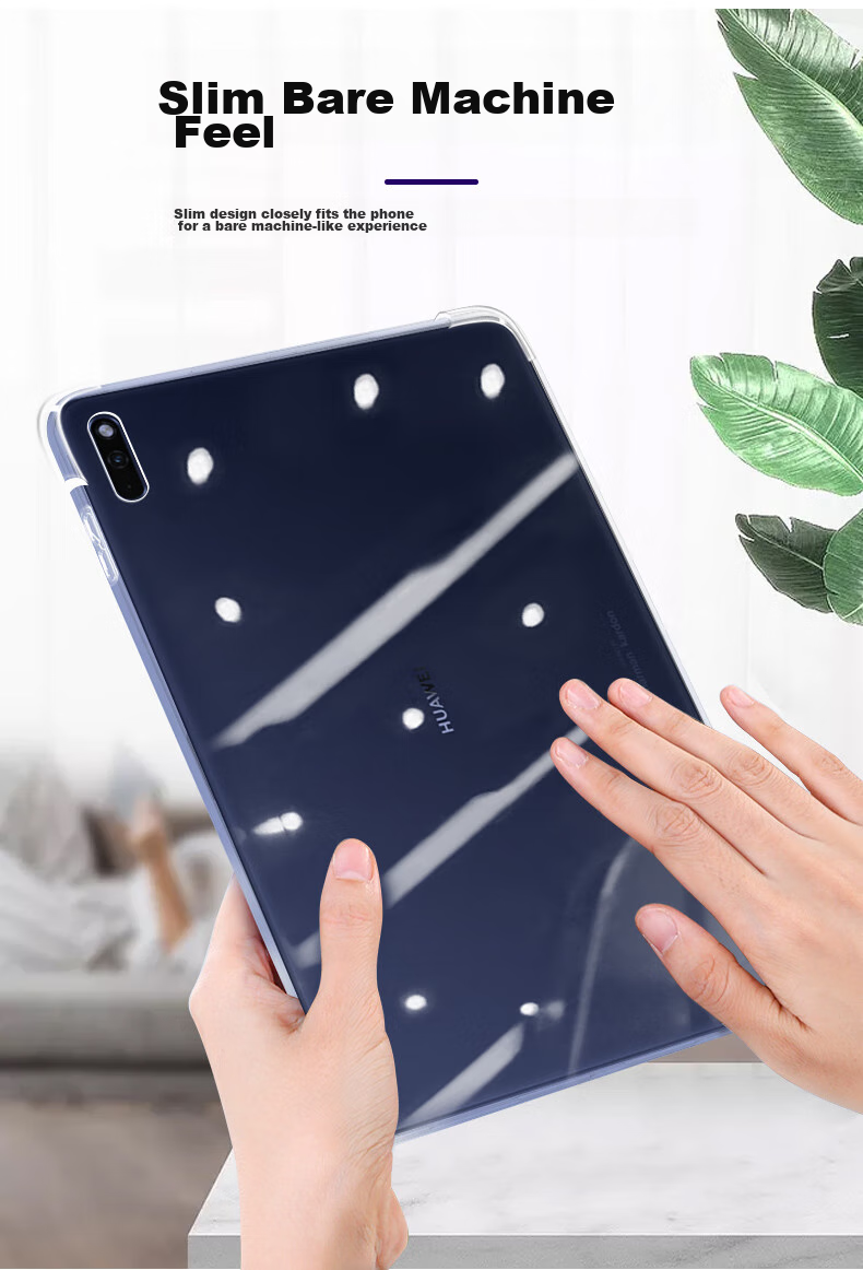 Freeson Protective Case for Huawei MatePad SE Tablet 2024 Model 11-Inch, Slim Full Coverage with Four Corner Airbags, Shockproof Transparent TPU Soft Shell, Clear 7