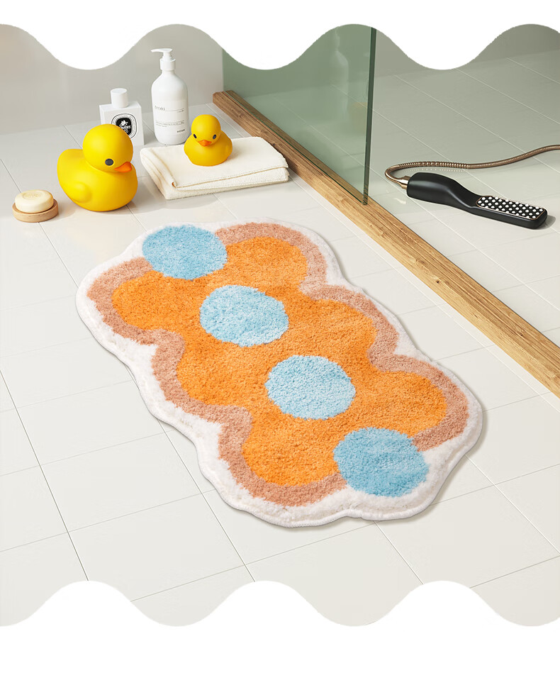 Shandian Bathroom Non-Slip Mat, Highly Absorbent Doormat, Entrance Foot Mat, Toilet Washroom Bathroom Home Use Mat 4