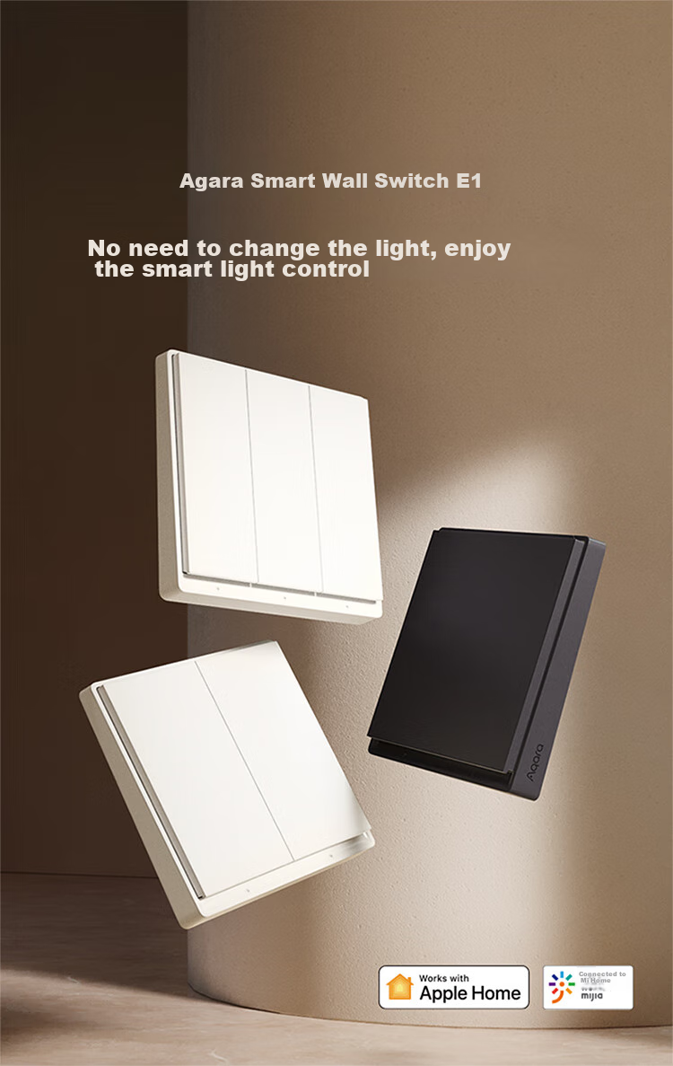 Aqara Smart Switch E1 Single Fire Single Button Intelligent Home Remote Control, Already Integrated with Mijia APP/iPhone HomeKit, White 2