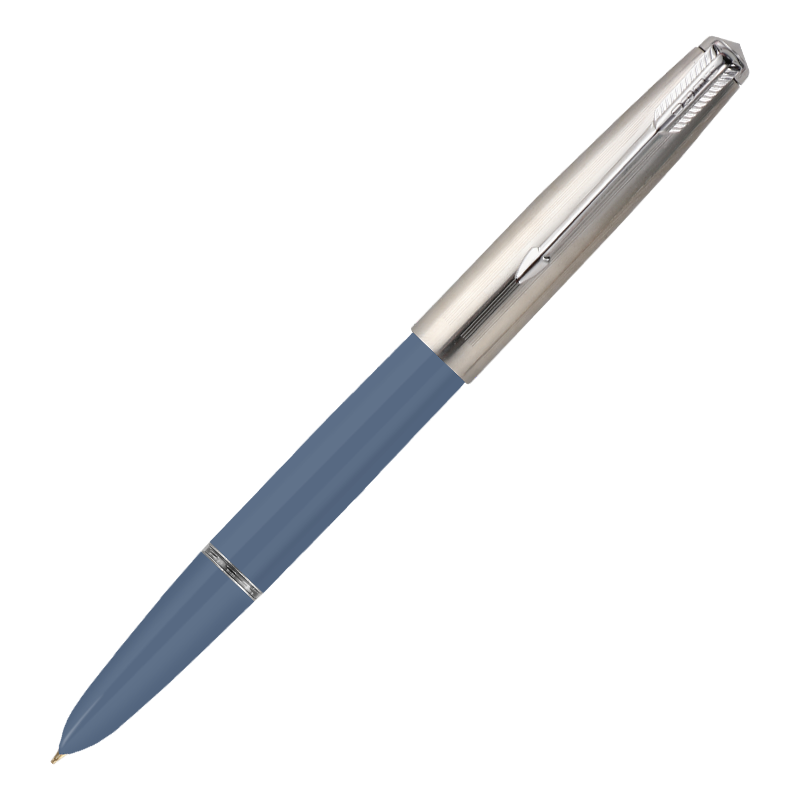 HERO Fountain Pen, 616 Small Size, Vintage Iridium Student Daily Writing Practice Ink Pen, Dark Nib F, Morandi Deep Blue