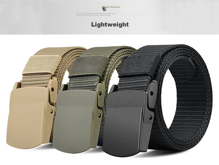 HALFEEL Canvas Belt for Men, Metal-Free Security-Friendly Automatic Buckle Casual Versatile Outdoor Leather Belt for Men And Women Pants Belt Military Training 1