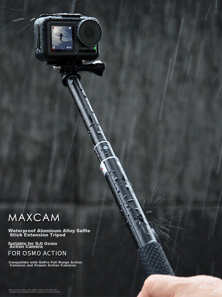 MAXCAM Suitable for DJI Osmo Action 6/5/4 Action Camera, GoPro 13 Dog Hero 12 Selfie Stick, Handheld Portable Tripod, Waterproof Extension Accessories 1