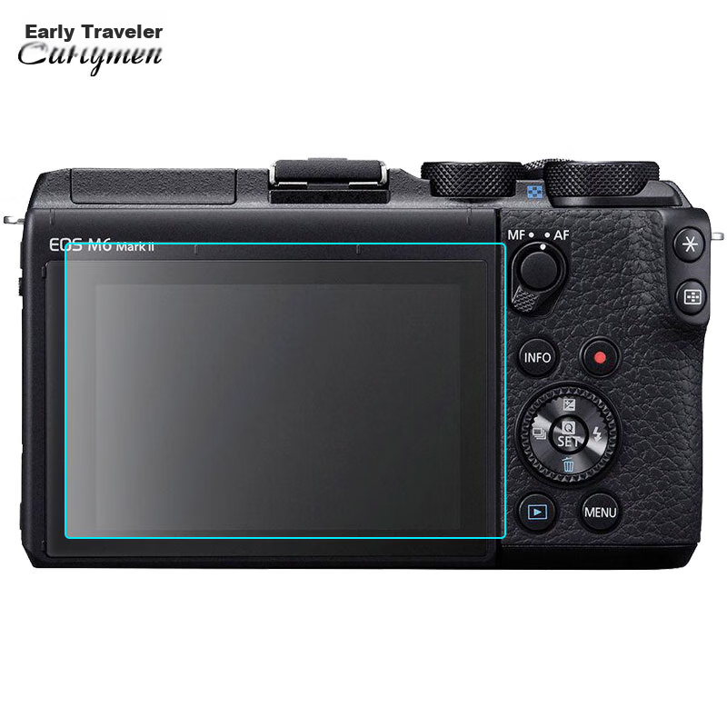 Earlymen Dual-Pack Tempered Glass Screen Protector for Canon M62, Compatible with M6 Second Generation, M50, M50II, M100, G5X2, G7X2, G9X2 Camera Screen Protector, Mirrorless Accessory