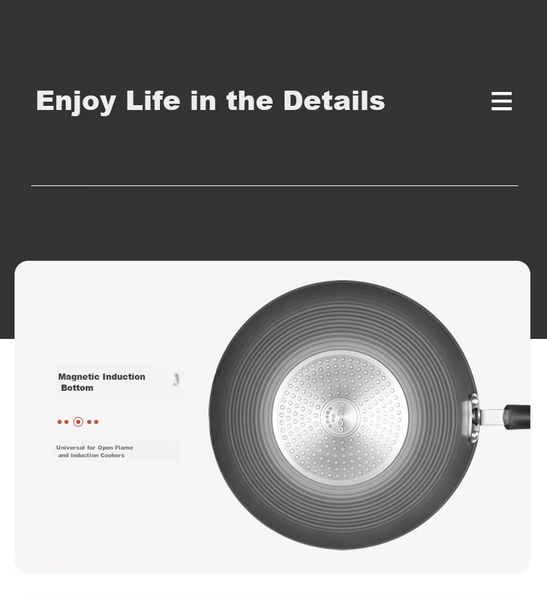 SUPOR Non-Stick Wok Pan, Household Cooking Pan 30cm Titanium Ceramic Multi-Functional Frying Pan Compatible with Induction Cooker And Gas Stove 15