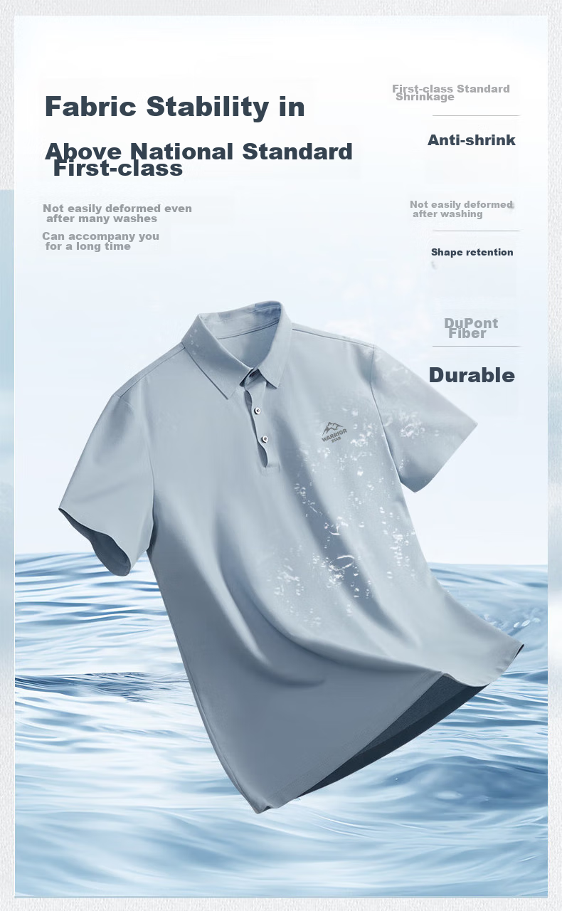 Huili Polo Shirt for Men, Summer Short-Sleeve Quick-Dry T-Shirt, Breathable Collared Casual Wear, Gray, 4XL 4