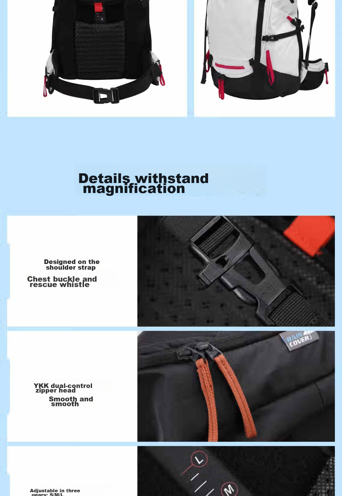 TOREAD Hiking Backpack, Outdoor Trekking Professional Rucksack, 50L Large Capacity, Waterproof Breathable Long-Distance Travel Bag, Black 17