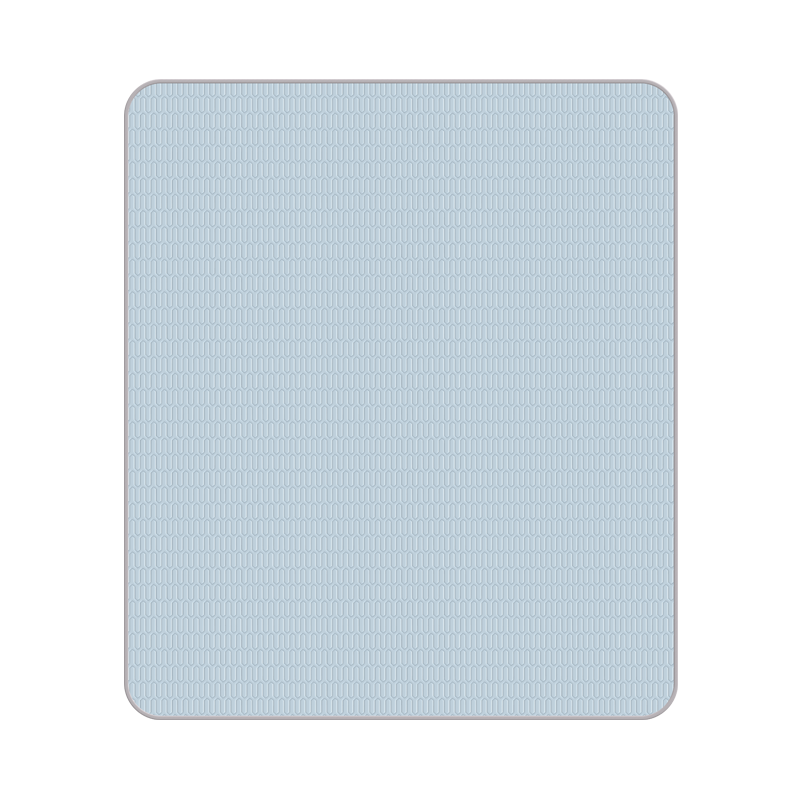 Paratex Imported Thai Ice Silk Natural Latex Cooling Mat, Double-Sized Single Mat, Misty Blue, 1.5x2 Meters [Washable]