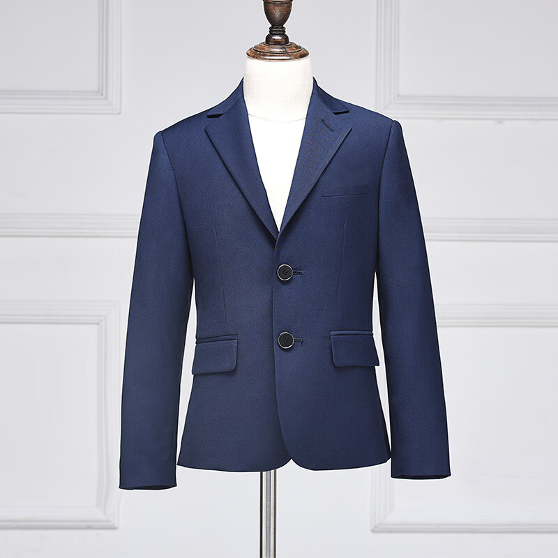 Yinuofang Boys' Suit Jacket Children's Formal Blazer Host Performance Outfit Single Jacket Black Size 120 3