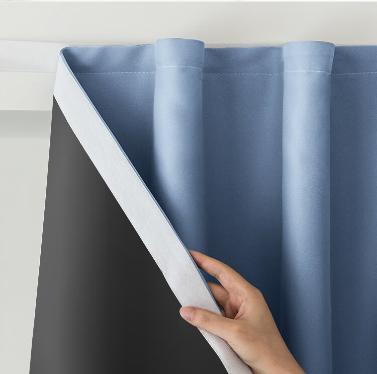 JUEMING No-Drill Magic Tape Blackout Curtain for Bedroom, 41 Shuttle Coconut Milk Color, 0.9*1.5 Single Panel 10