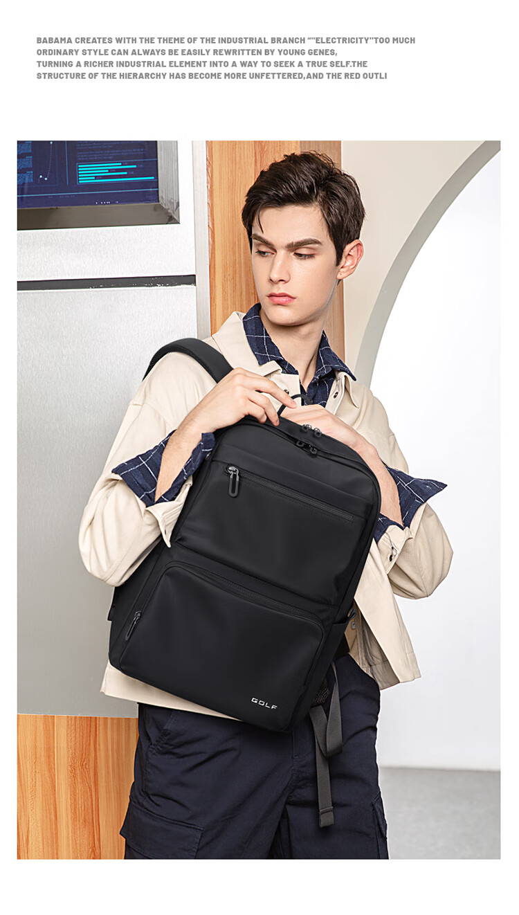 GOLF Backpack for Men, Travel Backpack 15.6/16 Inch Laptop Bag, Water-Resistant Casual Business Travel Bag for Students 11