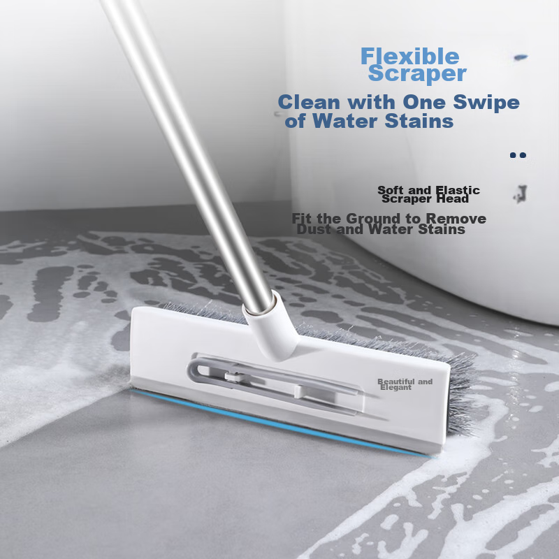MARYYA Hard Floor Brush with Long Handle, Dual-Use Hanging Water Board Brush for Bathroom Toilet Cleaning, Specialized Cleaning Tool