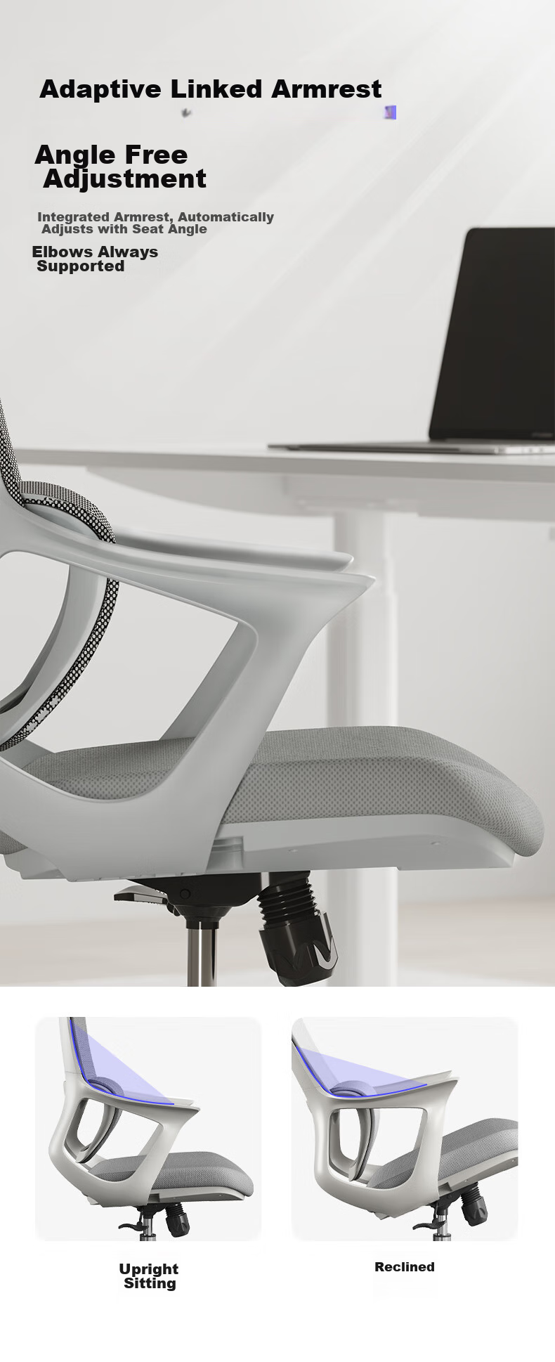 Loctek Computer Chair, Executive Chair YH71Pro, Ergonomic Chair, Office Chair, Comfortable Home Use, Reclining 9
