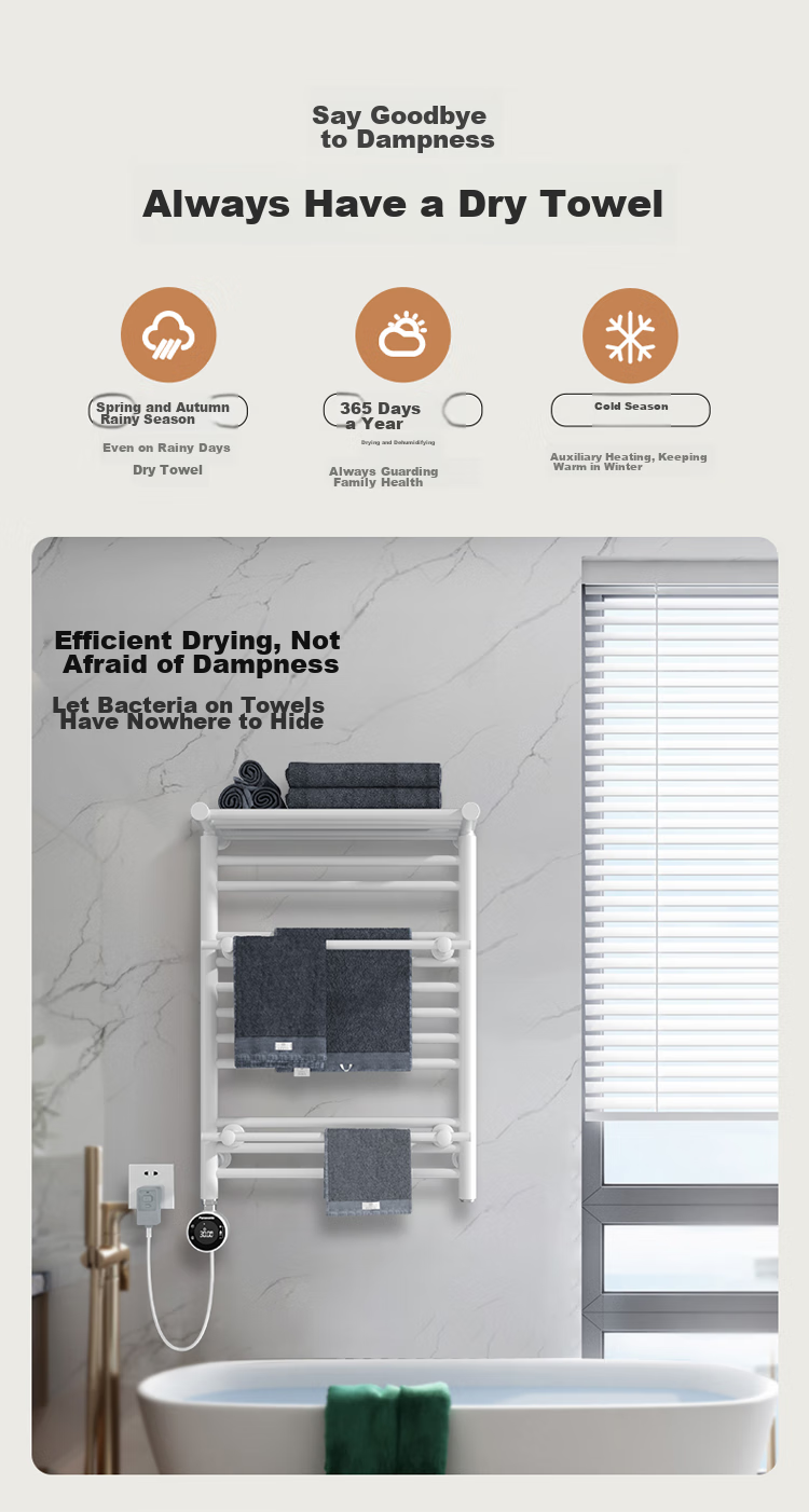 Panasonic Intelligent Heating Electric Towel Rack, Bathroom Drying Rack, J0548RCW 7