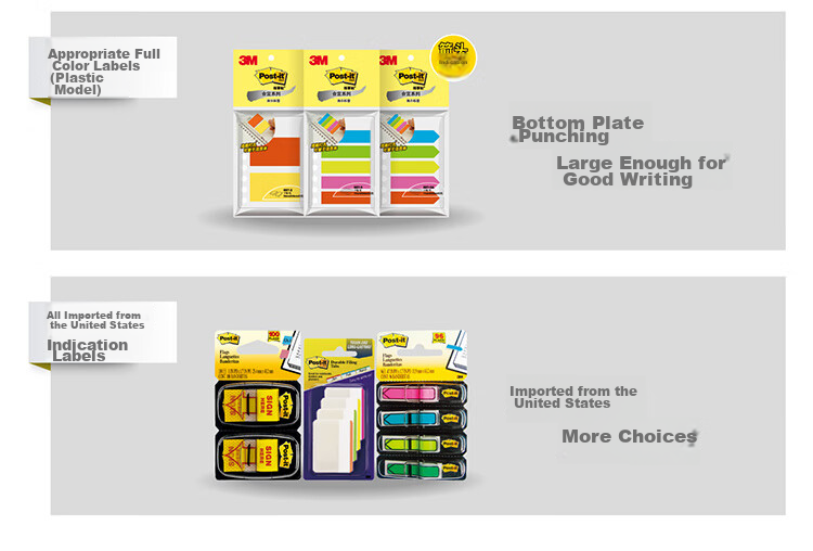 3M [Lowest Price Online] Sticky Notes / Memo Pads / Memo Paper / Transparent Index Labels Office Supplies School Stationery 683-5CF (5 Colors) 16