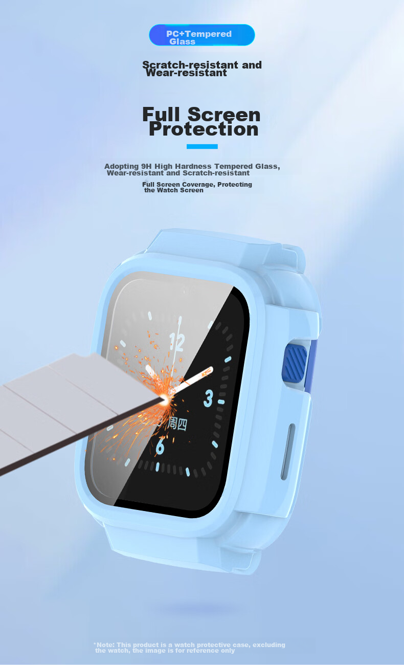 KMaxAI Compatible with Xiaoxun Children's Smartwatch T6C Case And Screen Protector, All-In Full Protection, Shockproof, Wear-Resistant, Slim-Fit, Cherry Blossom Pink Protective Film + Case 6