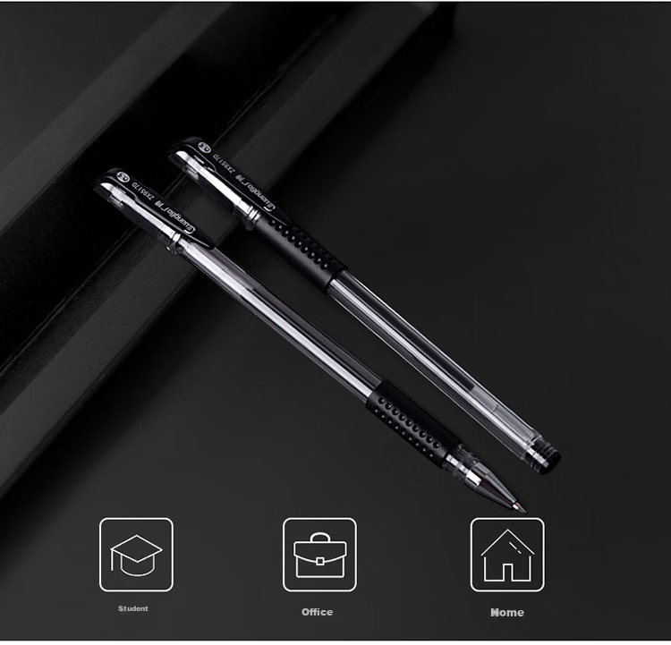 GuangBo 0.5mm Black Classic Gel Pen Set (10 Pens + 10 Refills), 20-Piece Set, ZX9517D 4