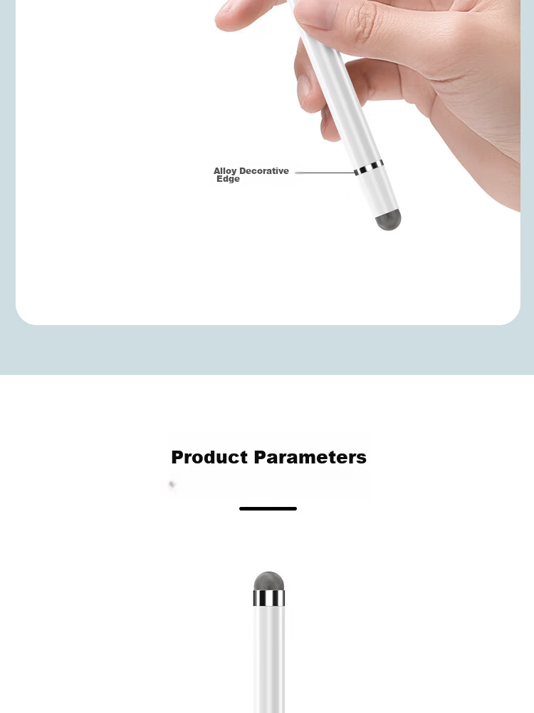ESCASE Electronic Whiteboard Retractable Teaching Pointer Pen, Handwriting Pen, Teacher Smart Screen Blackboard Electronic Multimedia Teaching Capacitive Pen All-In Machine, Extended Aluminum Alloy Learning Machine Touchscreen Pen White 10