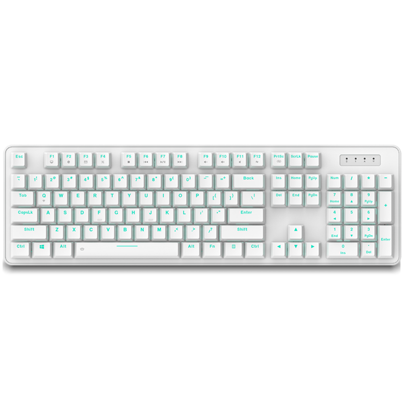 DAREU EK810 Dual-Mode Wireless Keyboard Mechanical Keyboard Laptop Gaming Keyboard 2.4G Office Keyboard Long Battery Life 104 Keys White Red Switch