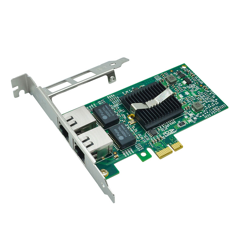 EB-LINK Intel 82576 Chip, PCI-E X1 Gigabit Dual-Port Server Network Card, 2 Network Ports, Soft Router ROS Aggregatio