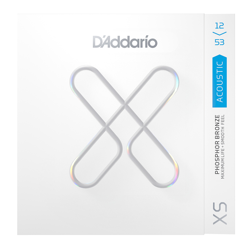 D'Addario XSAPB1253 American Imported Acoustic Guitar Strings Anti-Rust Coated Steel Core Medium 12-53 Phosphor Bronze