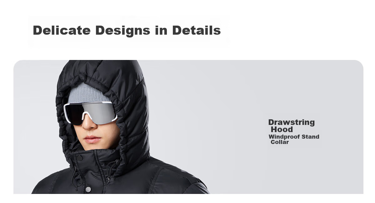 CAMEL Huoyanshan 656 down Jacket for Men, Winter Hooded Thick Warm Couple's Puffer Windproof Coat M34CA6B656 45