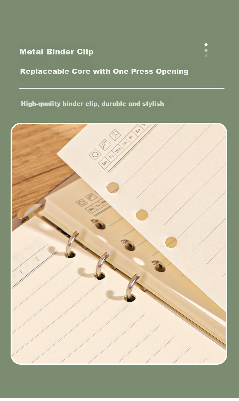 TENGXIONG Notebook A5 Simple High-End Journal, Multifunctional Tri-Fold Loose-Leaf Notebook Gift Box, Customizable Detachable Meeting Office Supplies, Corporate Business Gift Customizable Logo 6