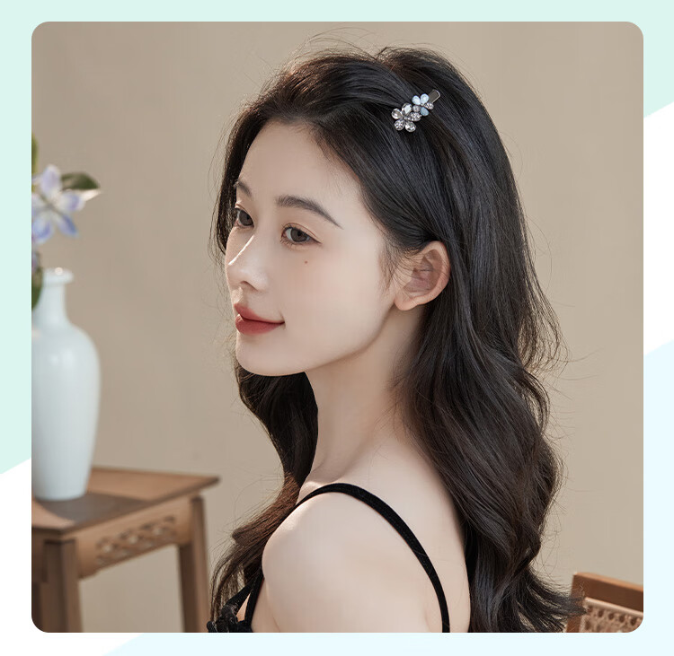 CHIMERA Leaf-Shaped Hair Clip, Duck-Bill Clip, Korean-Style Barrette, Bangs Clip, Hair Accessory, Women's Birthday Gift 5