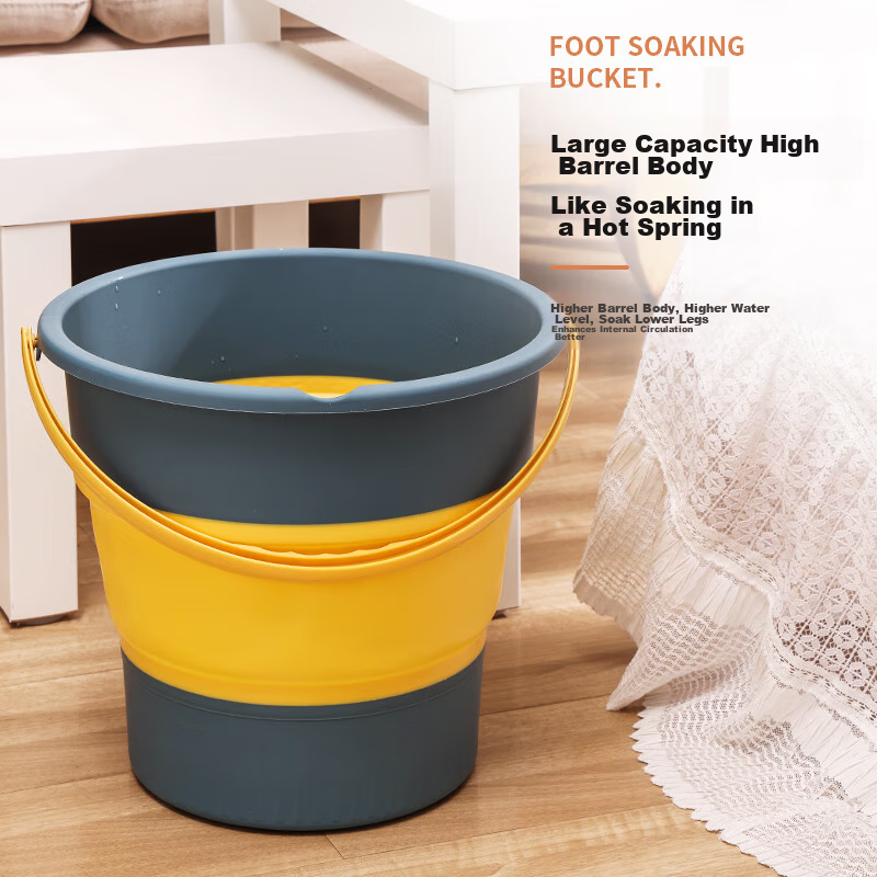 Qianyu 17L Foldable Water Bucket, Brush Washing Bucket, Folding Fishing Bucket, Car Wash Bucket, Household Portable Foot Soaking Bucket