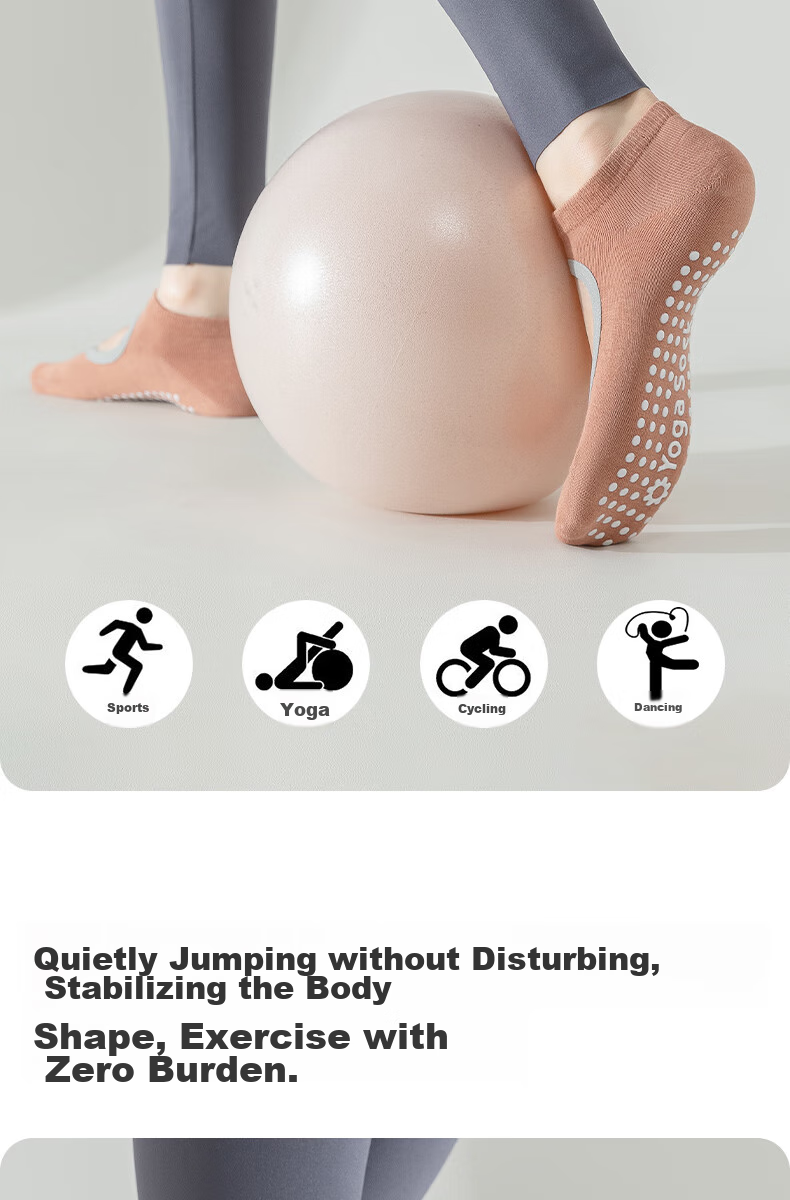 Ziyouxi Yoga Socks for Women, Professional Sports Non-Slip Anti-Pilling Short Tube Socks, Pilates Fitness Dance Seamless Boat Socks for Spring And Summer 8